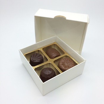 White Box (4 Choc) - Bulk 25 Pack